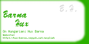 barna hux business card